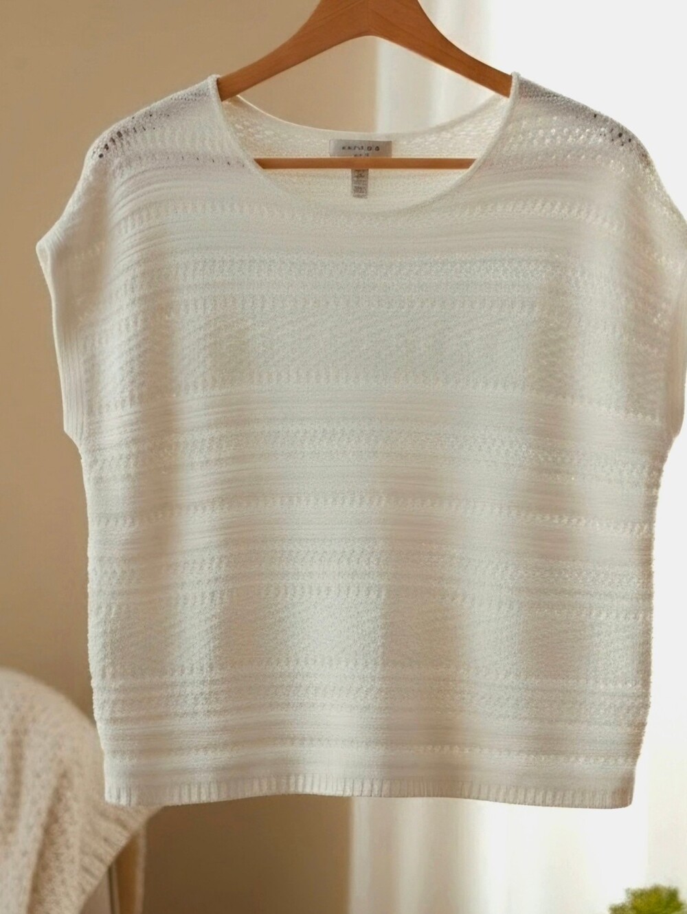 a new day White Scoop Neck Knit Sweater Top